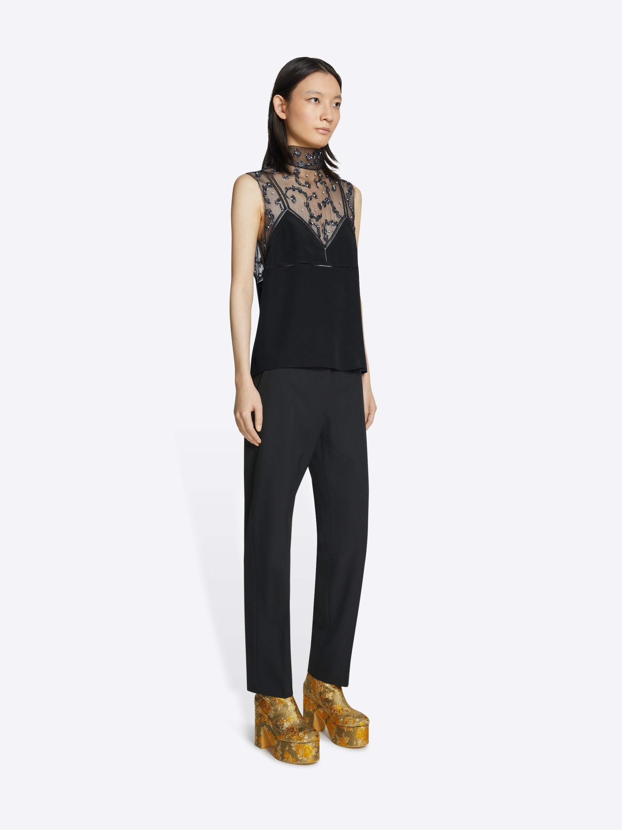 FITTED WOOL PANTS - 3