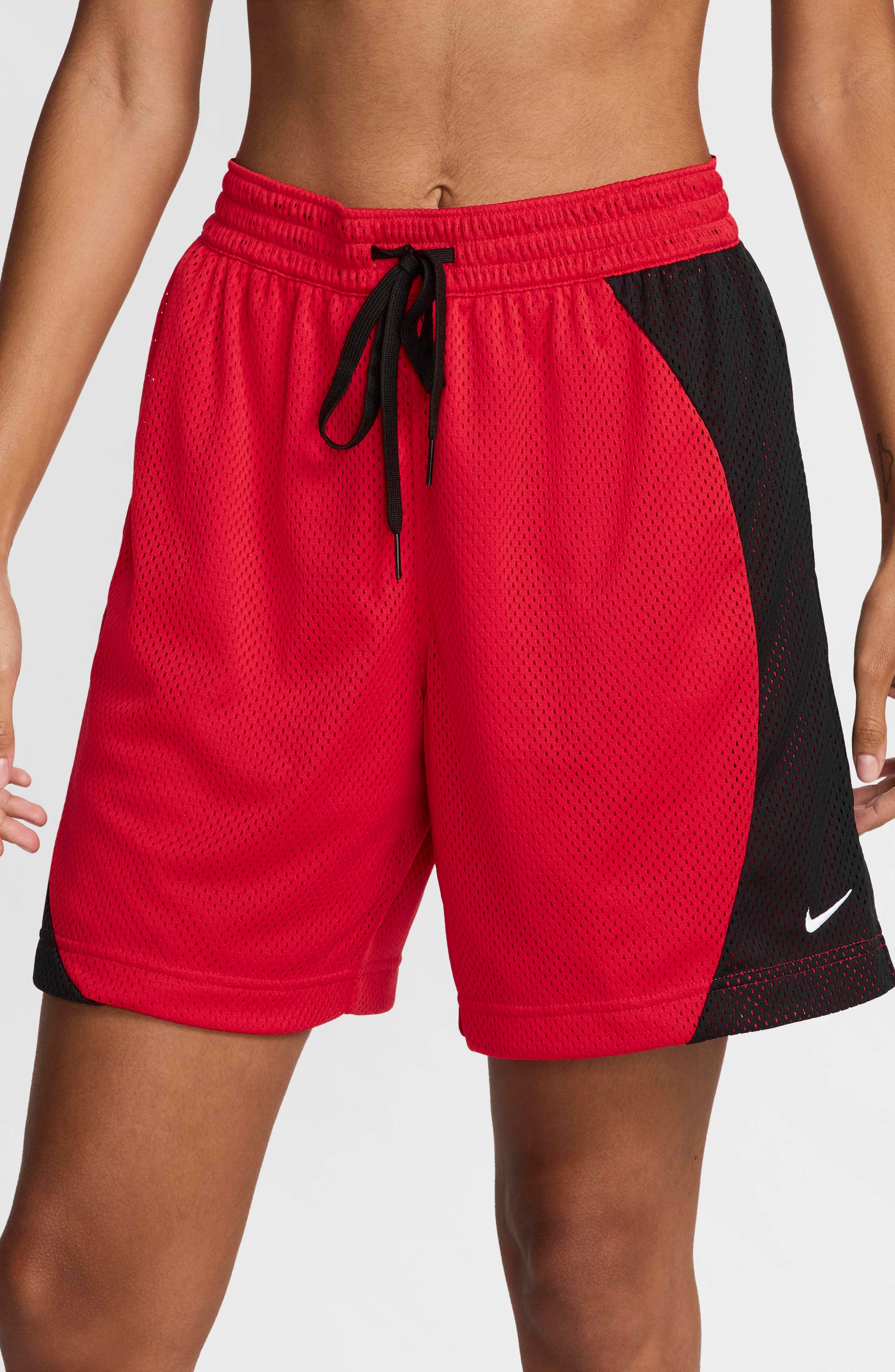 Nike Essential Dri-FIT Mesh Basketball Shorts in University Red/Black/White at Nordstrom - 4