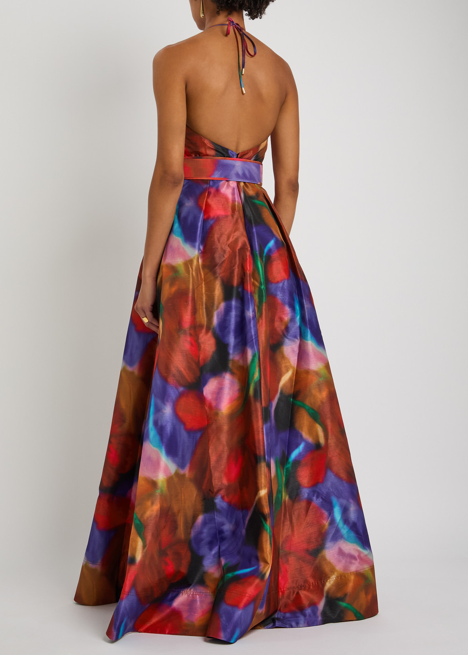 Rebecca Vallance Carbaret Roses Satin-twill Gown - 3