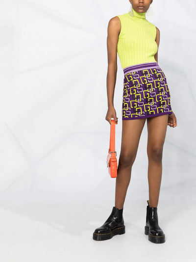 GCDS knitted logo mini skirt outlook