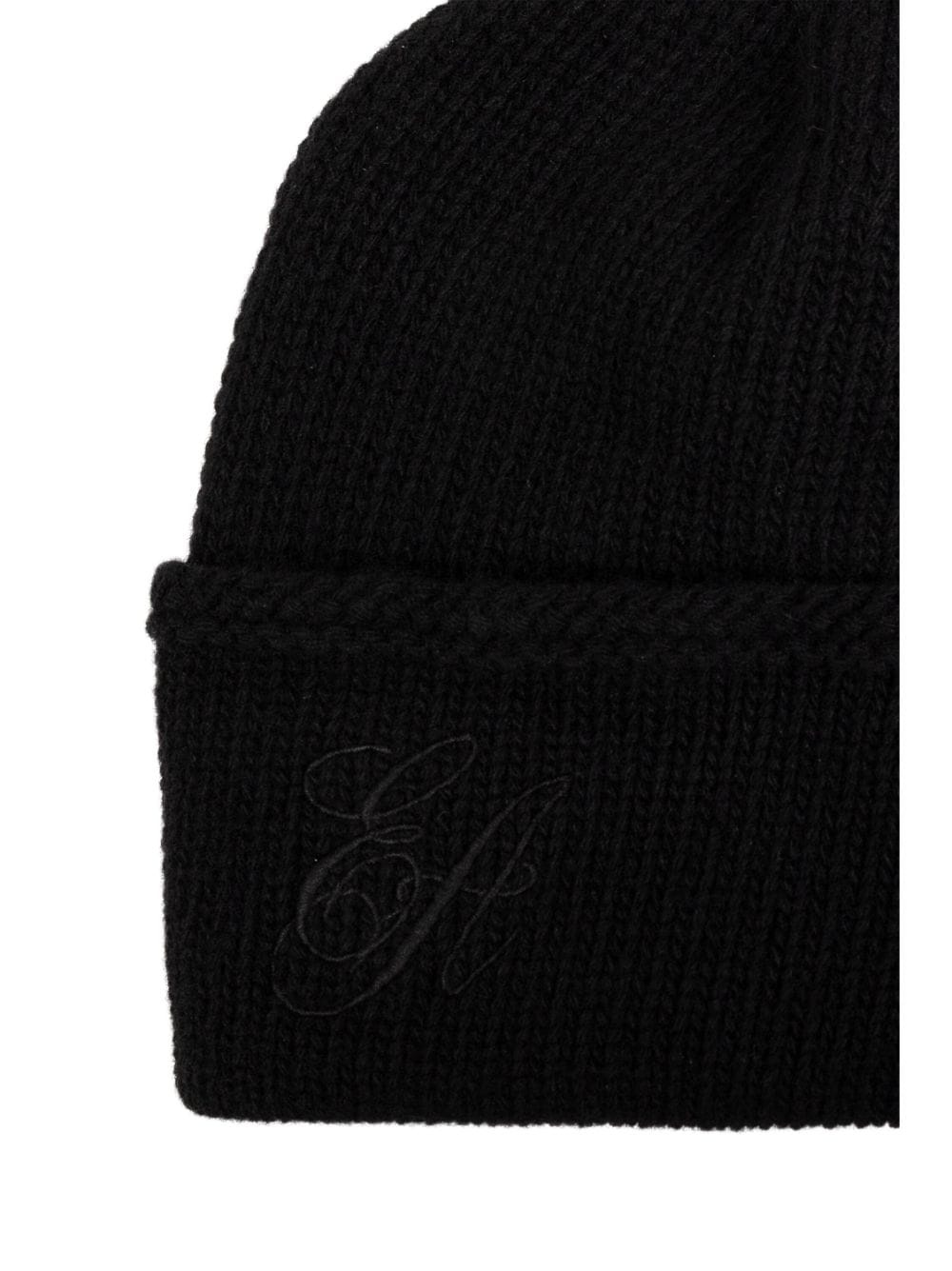 embroidered-logo wool beanie - 4