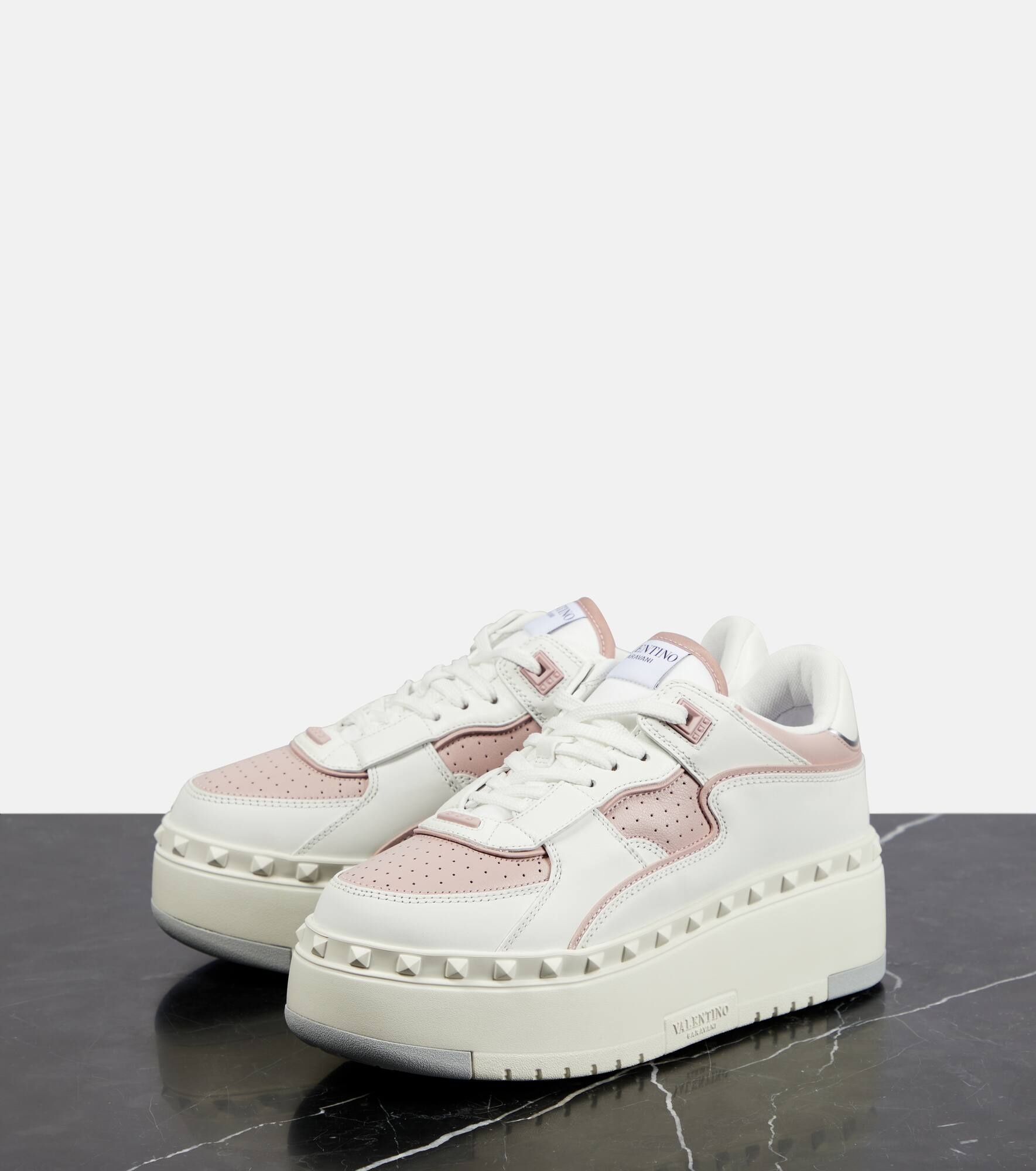 Freedots XL leather platform sneakers - 5