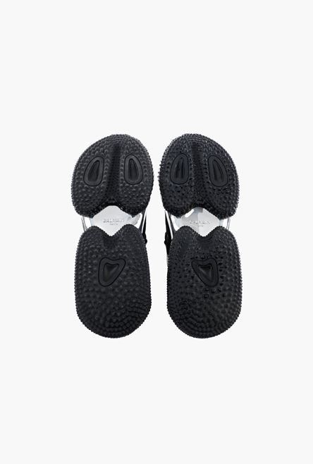 Black and silver mesh and knit B-Bold Runner sneakers with elastic bands - 5