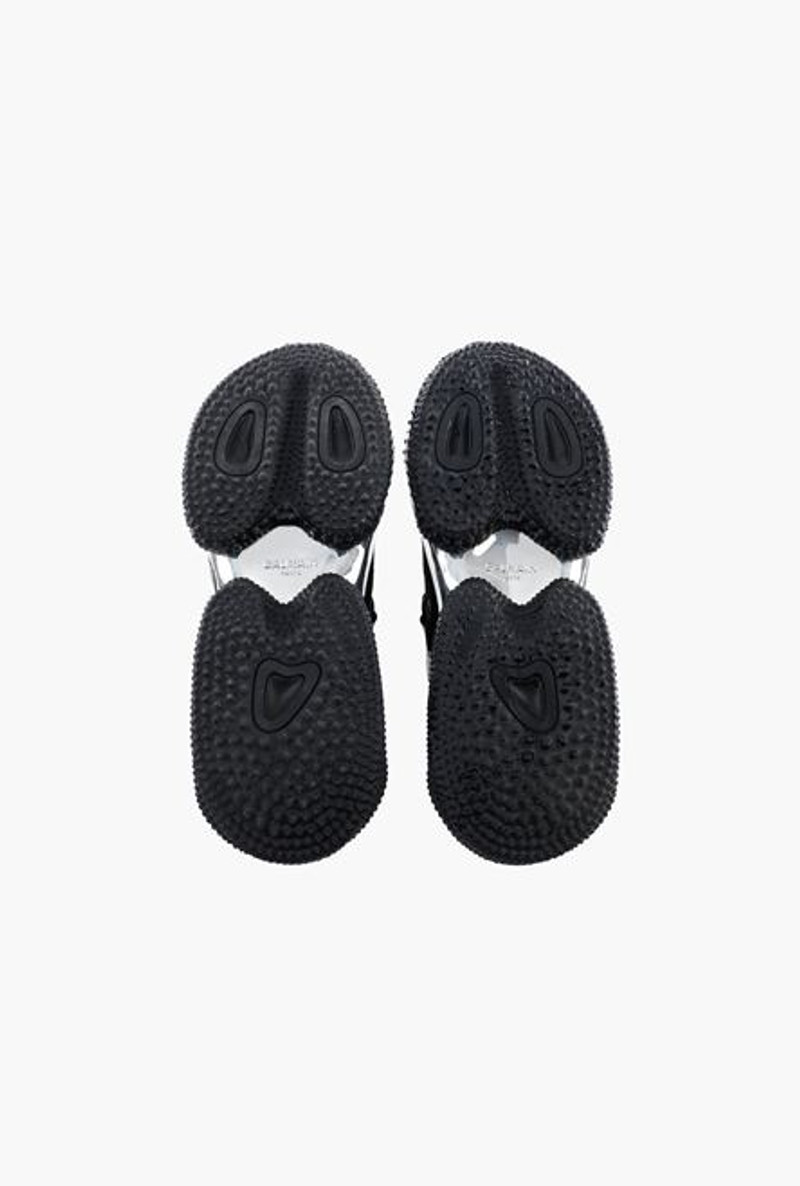 Black and silver mesh and knit B-Bold Runner sneakers with elastic bands 5