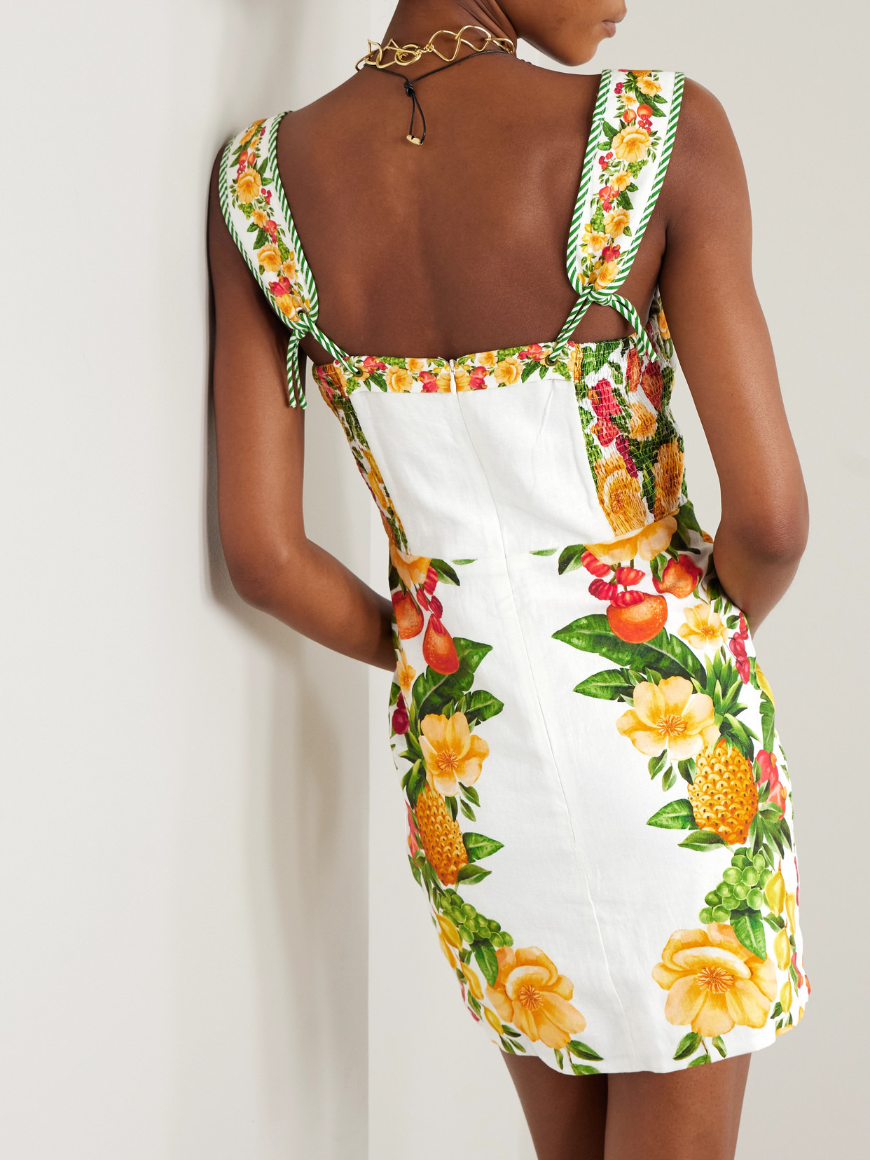 Floral-print Linen-blend Mini Dress - 3