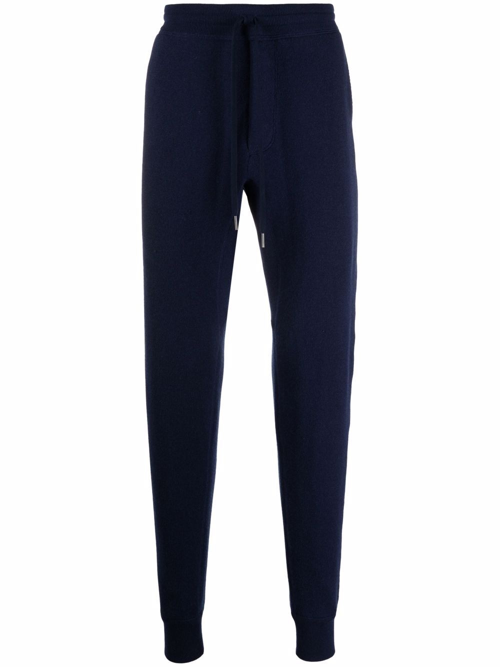 drawstring-waist cashmere track trousers - 1