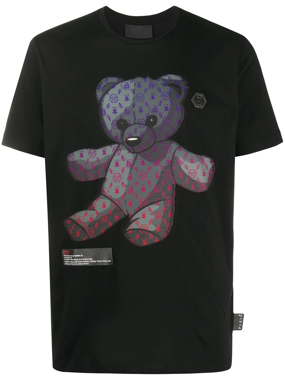 logo bear print T-shirt - 1