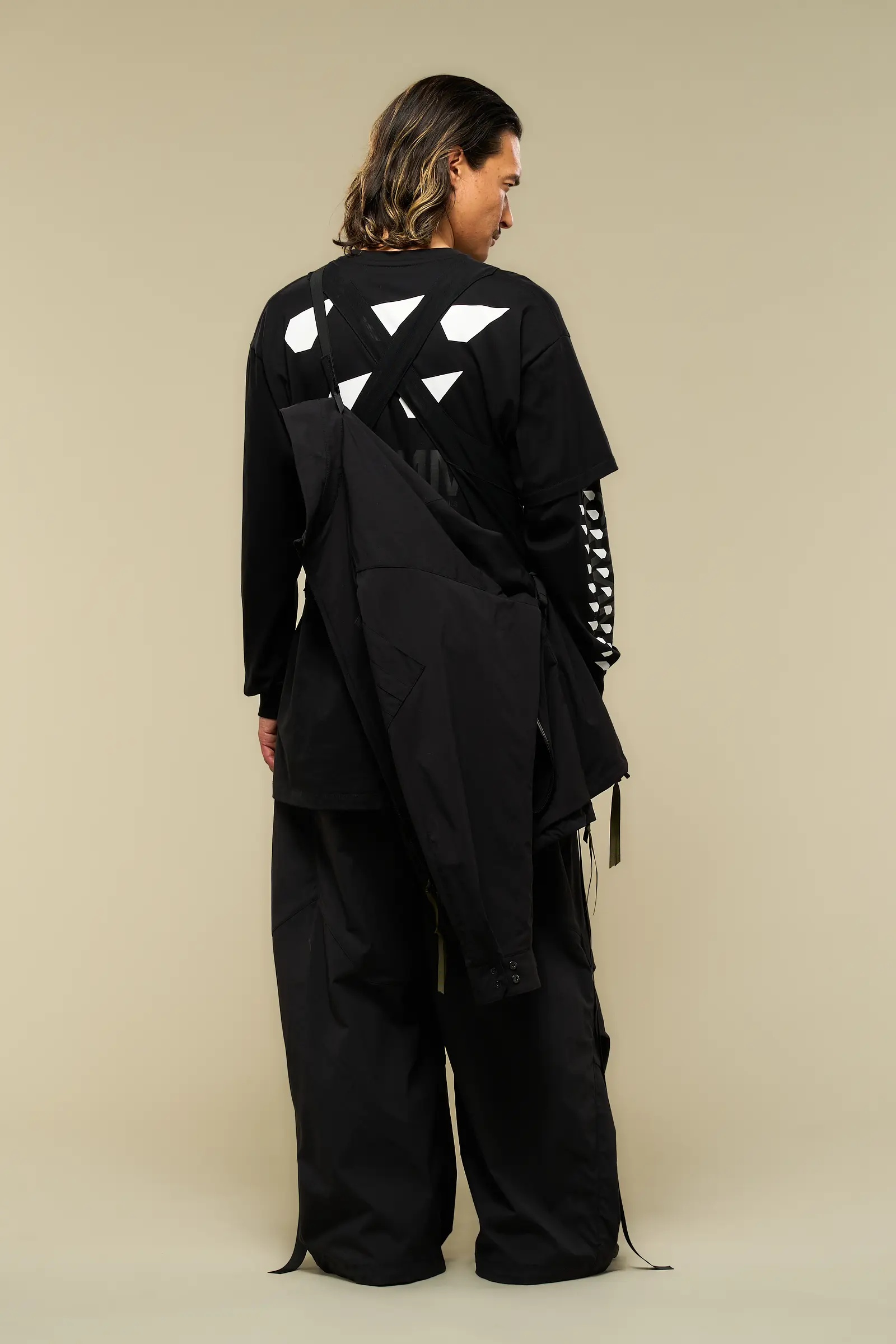 LA12-M Nylon Stretch Shirt Jacket Black - 21