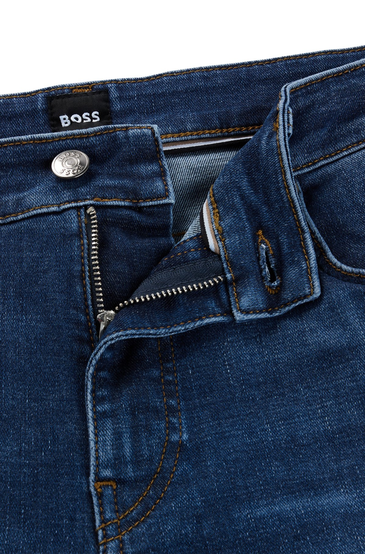 DELAWARE SLIM-FIT JEANS IN DARK-BLUE SUPER-SOFT DENIM - 6