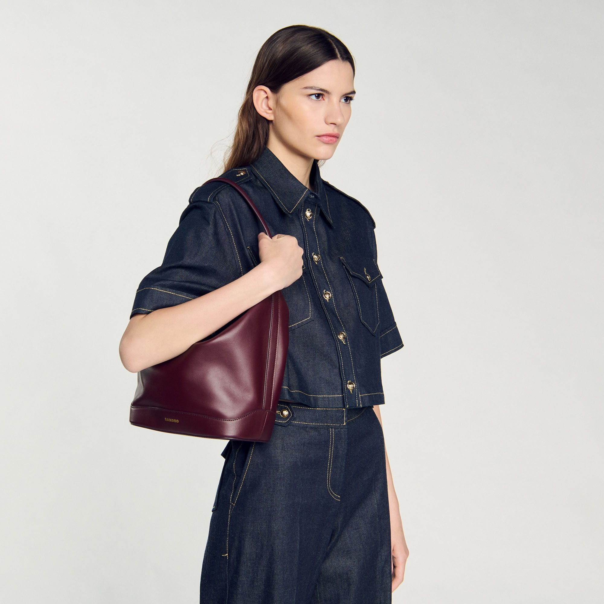 TANGOSO LEATHER BUCKET BAG - 4
