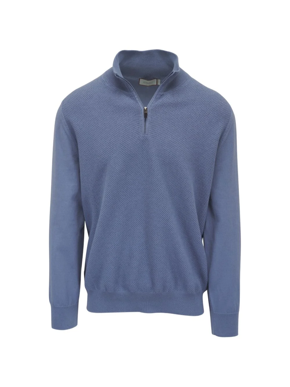 textured-knit zip-up sweater - 1