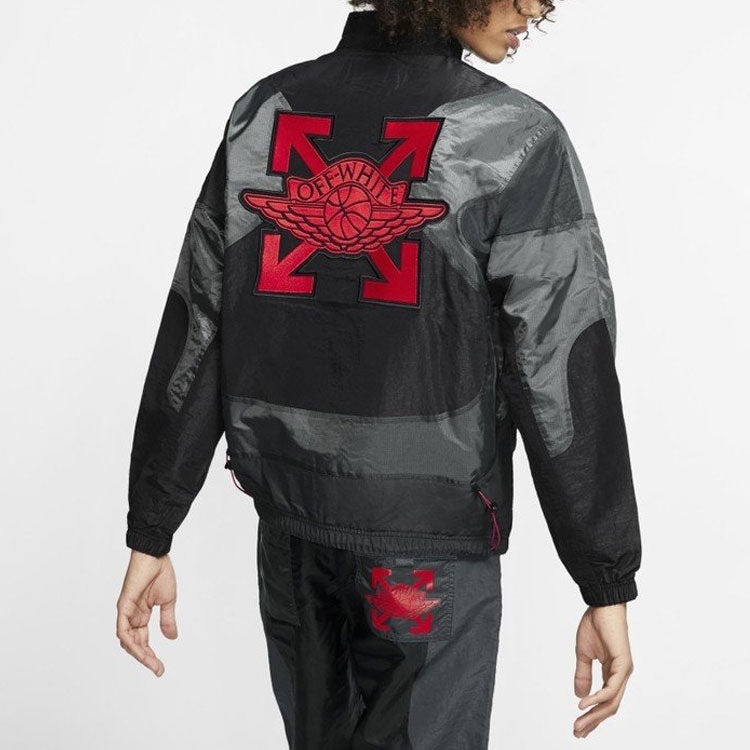 Air Jordan x Off-White Woven Jacket Asia Sizing 'Black' CV0551-010 - 4