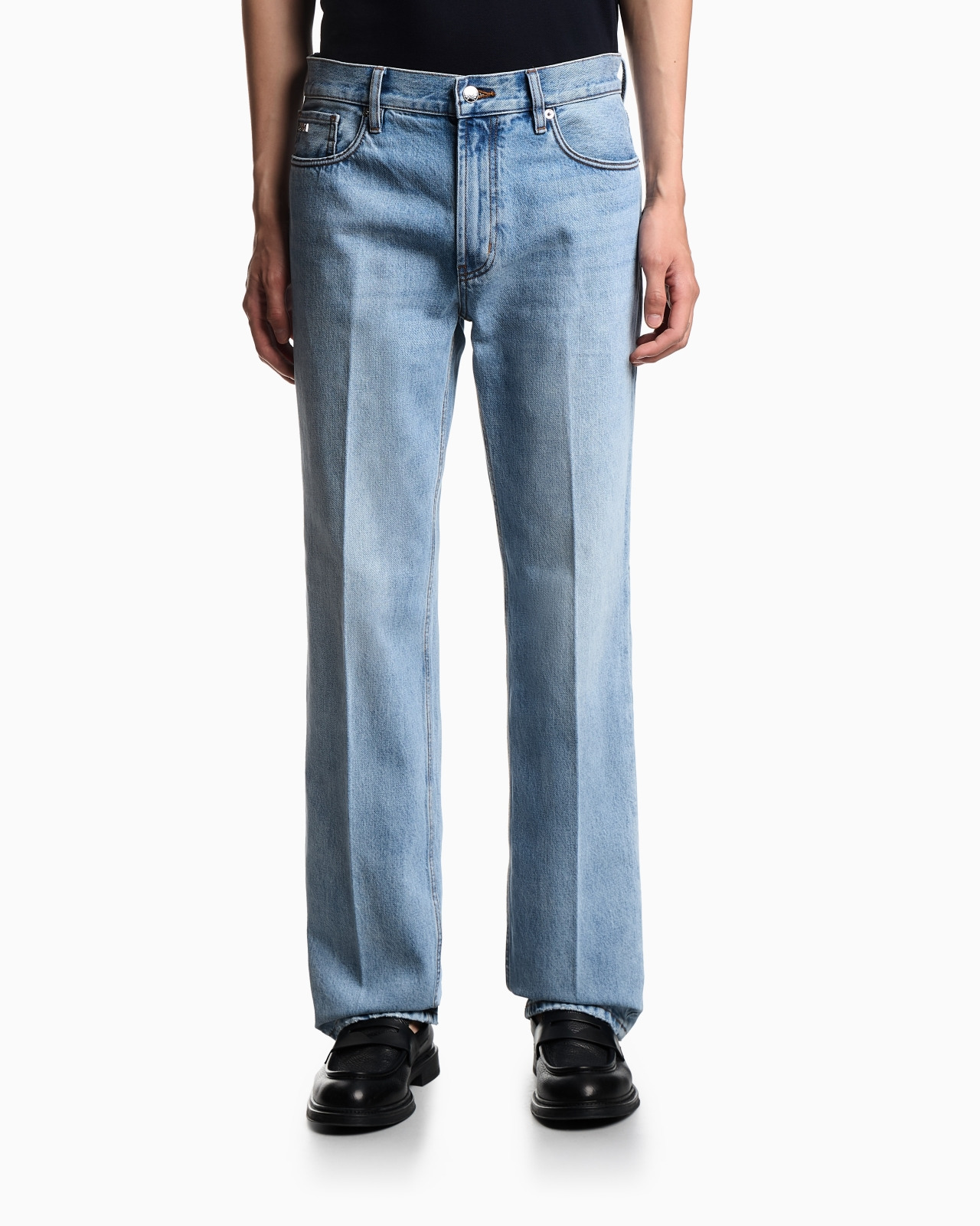 J76 STRAIGHT-FIT, STONE-WASHED DENIM JEANS - 4