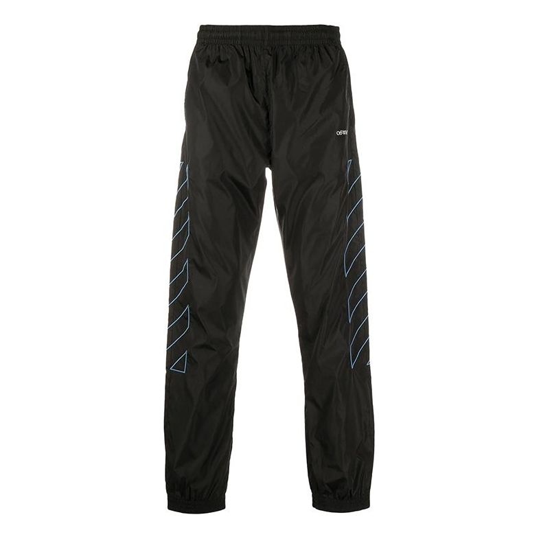 Off-White Stripe Nylon Training Long Pants Black OMCA086F20FAB0011040 - 1