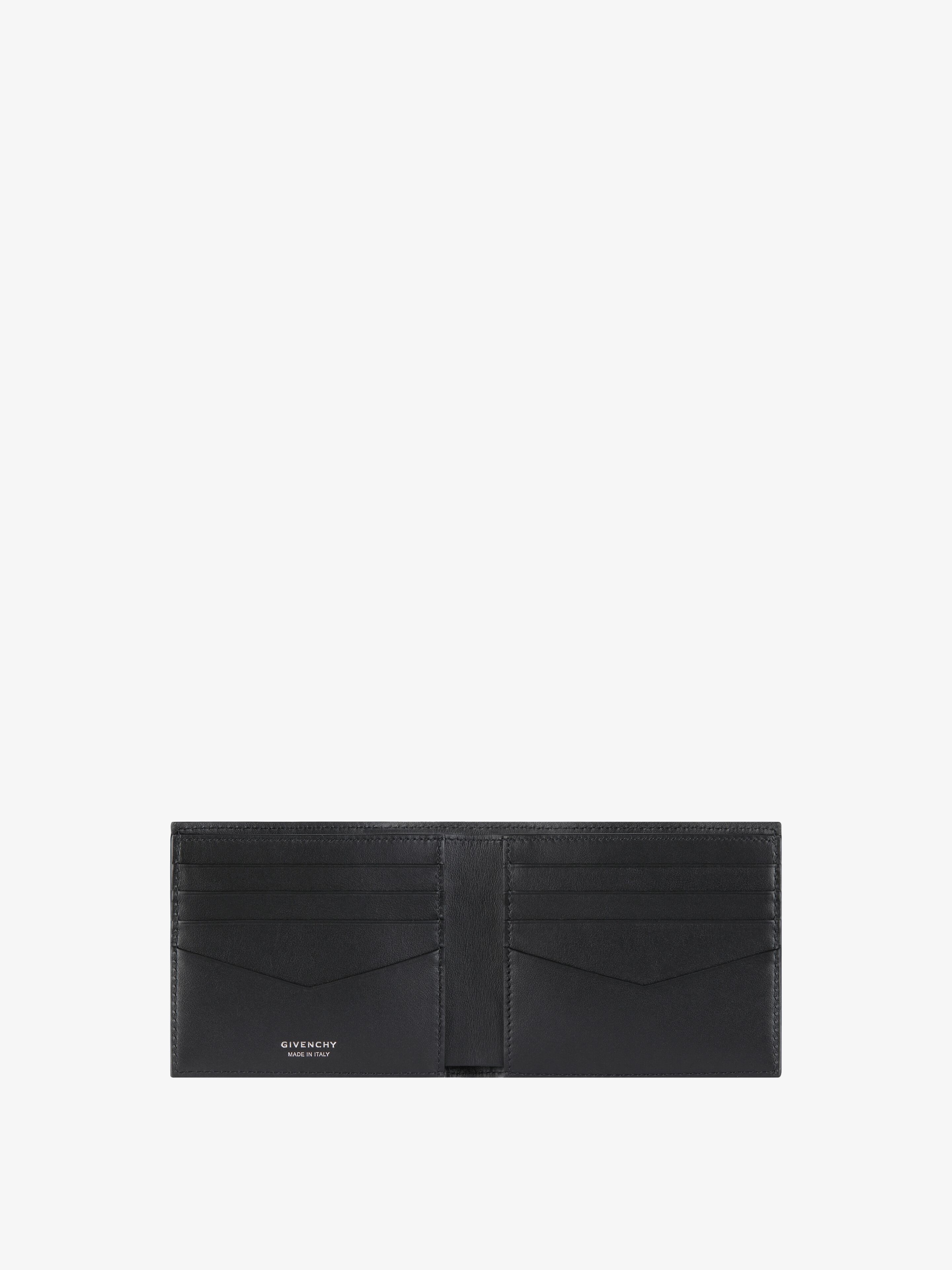 BIFOLD WALLET IN 4G COATED CANVAS AND LEATHER - 4