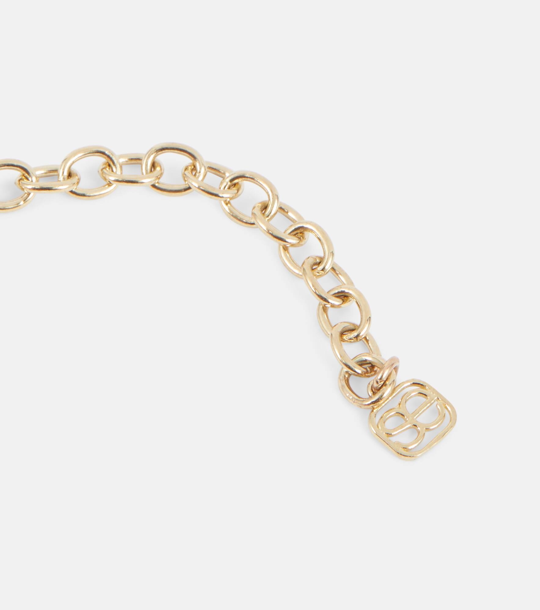 Evil Eye 14kt gold and coral beaded necklace with diamonds - 4