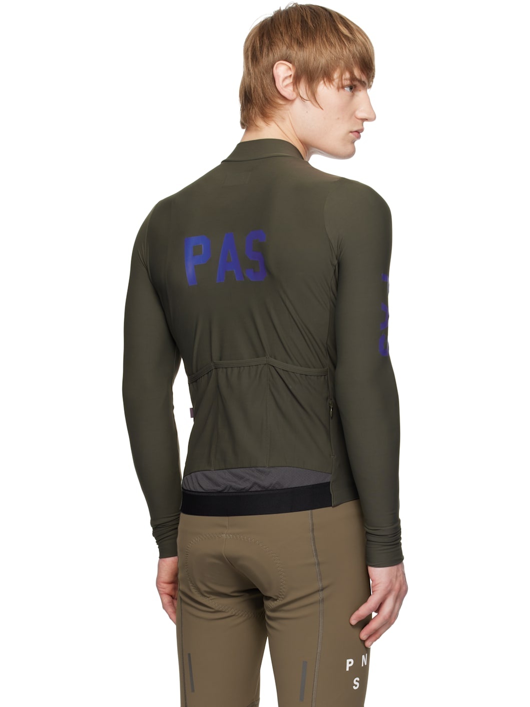 Khaki 'PAS' Mechanism Long Sleeve Cycling Top - 3