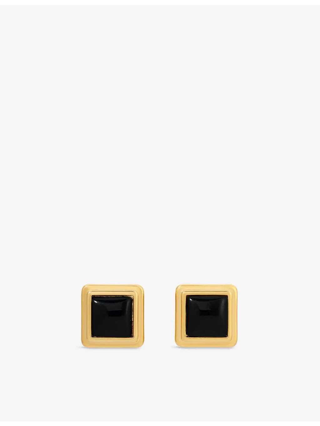 Archer Yellow-Gold Plated Metal Stud Earrings - 1