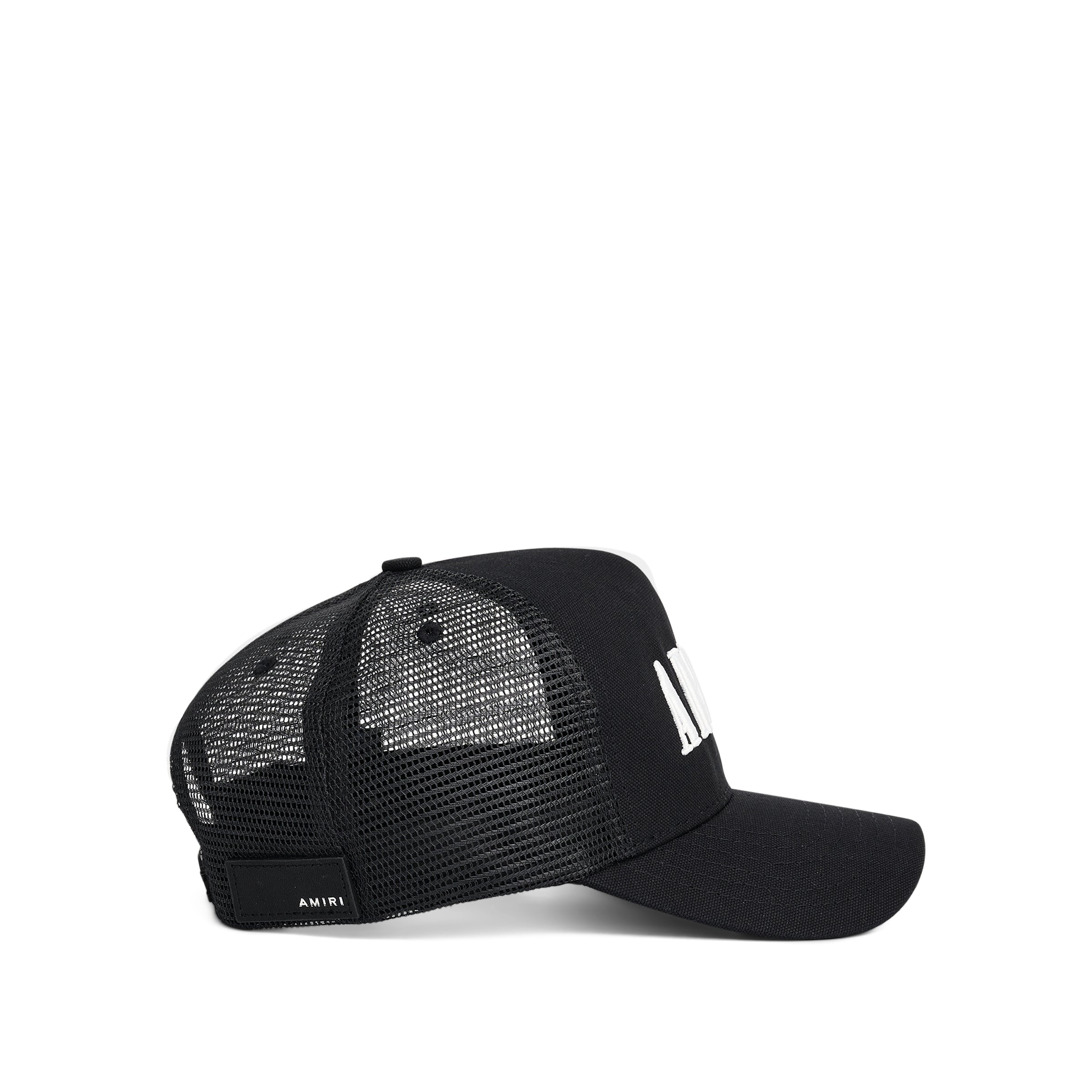 Amiri Core Logo Trucker Hat in Black/White - 2