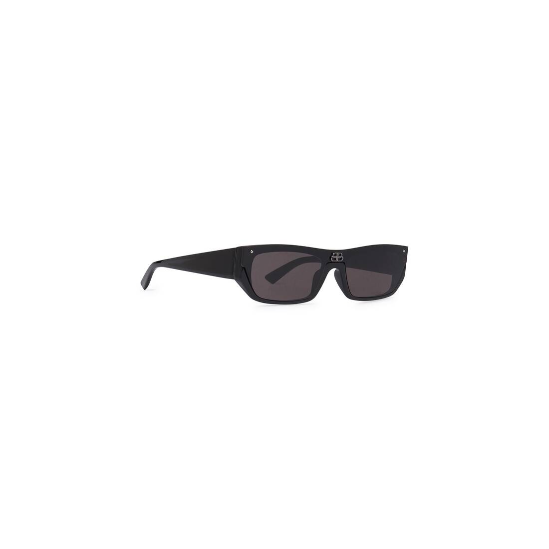 Shield Rectangle Sunglasses in Black - 2