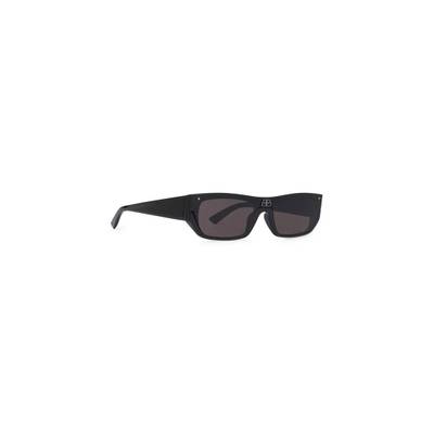 BALENCIAGA Shield Rectangle Sunglasses in Black outlook