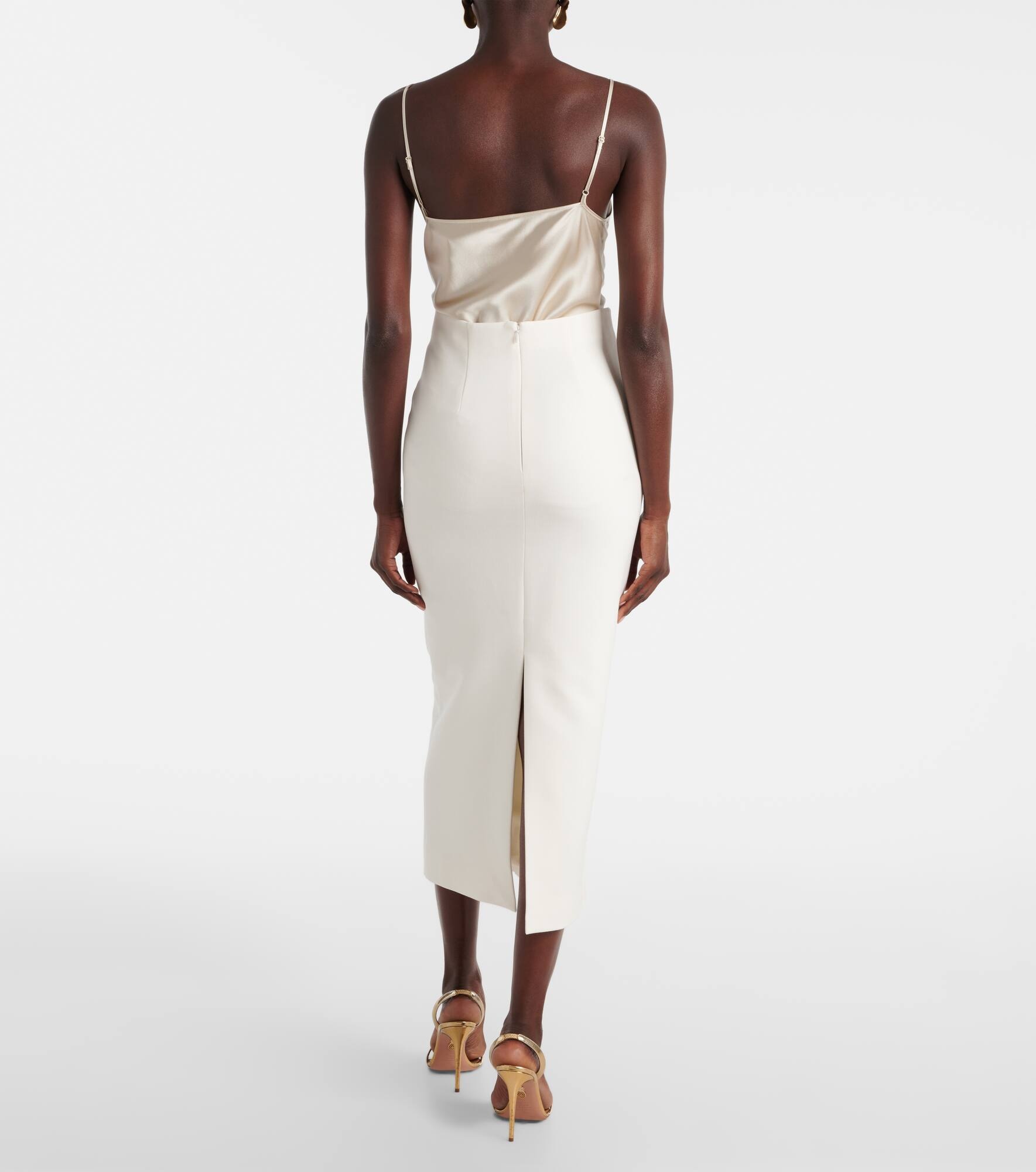 Crêpe pencil skirt - 3