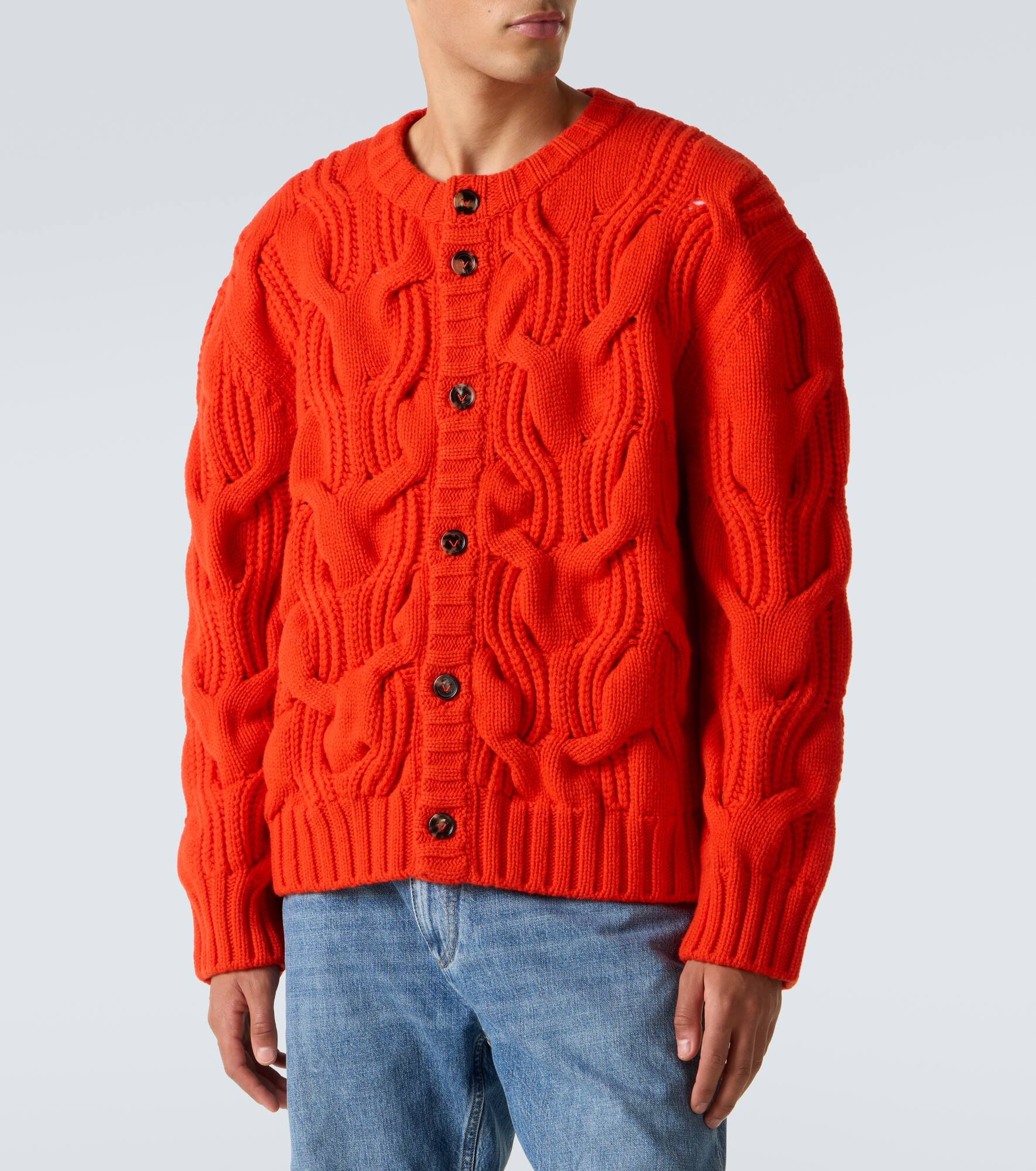 Cable-knit wool cardigan - 3