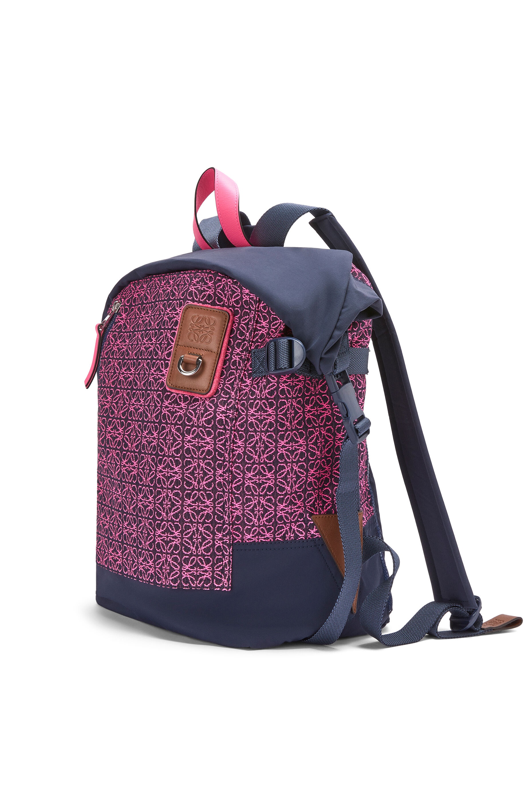 Roll Top backpack in Anagram jacquard and nylon - 3