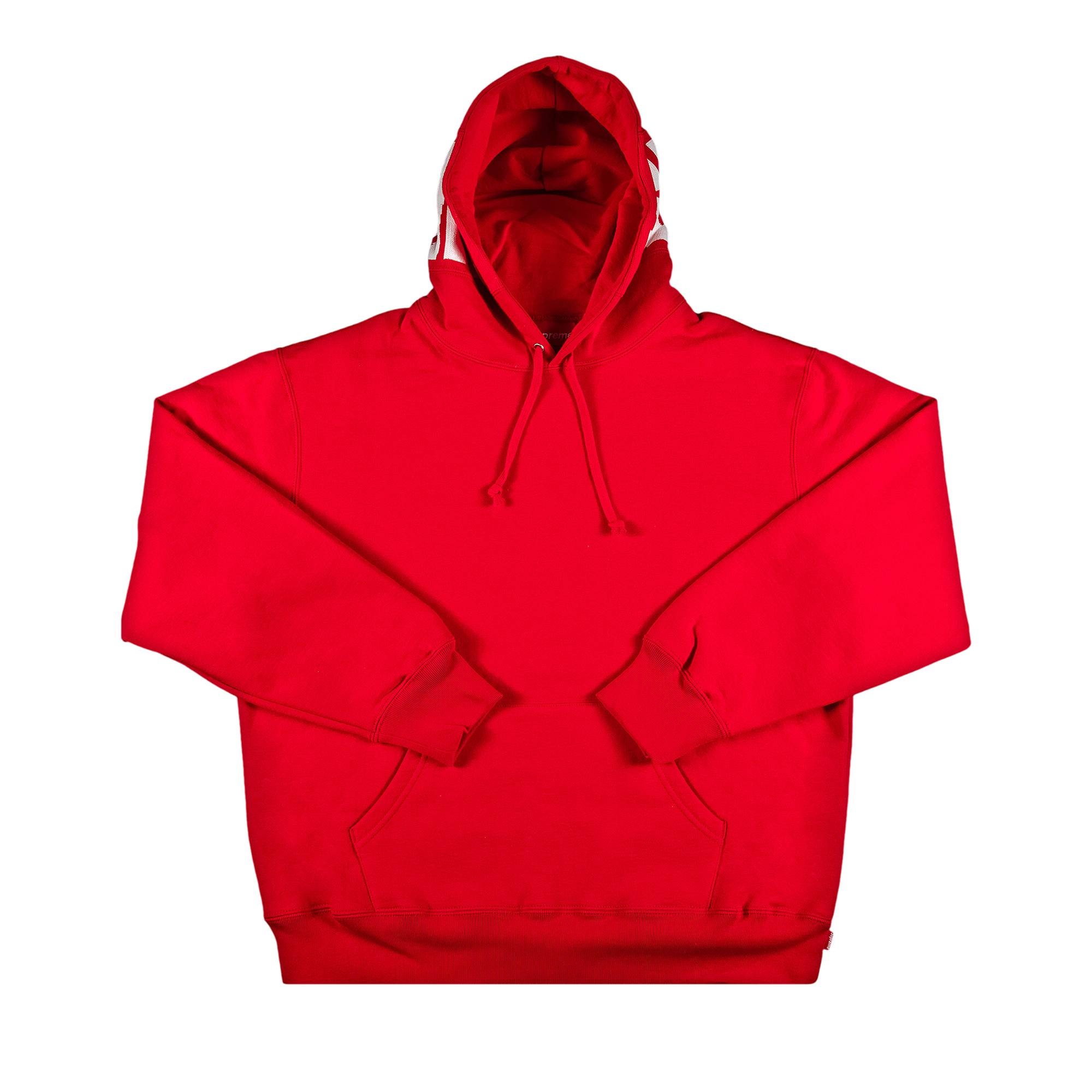 Supreme Rib Hooded Sweatshirt 'Red' - 1