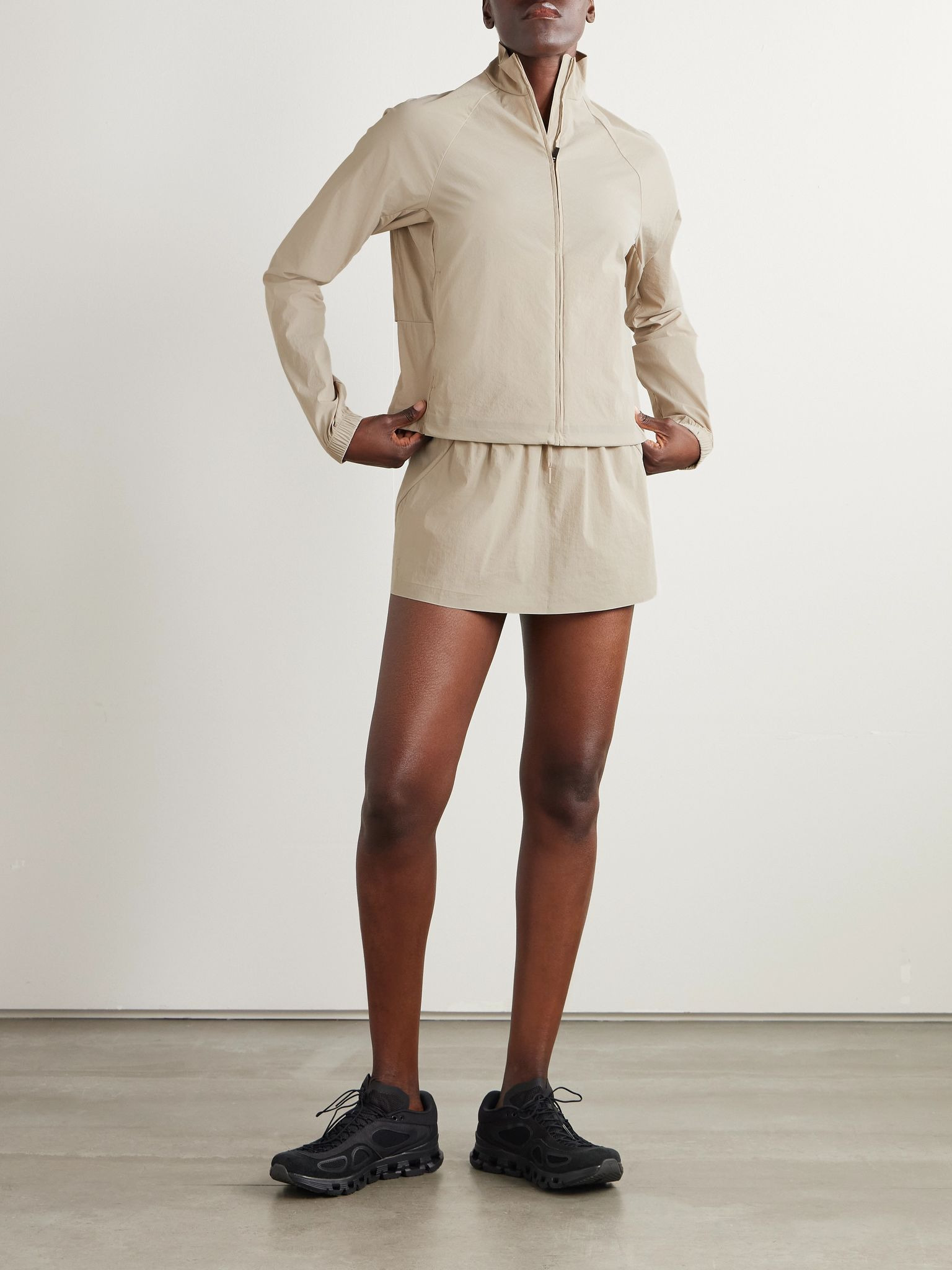+ FKA twigs embellished recycled-shell jacket Sand - 2