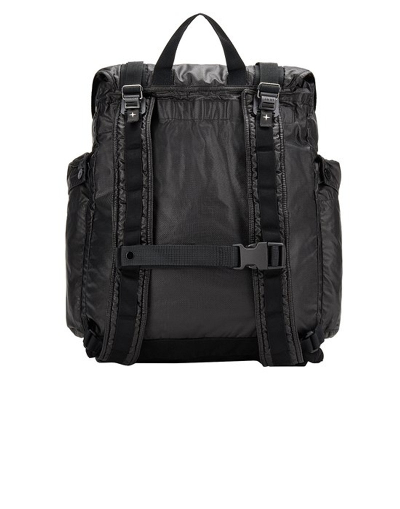 Stone Island 90370 MUSSOLA GOMMATA CANVAS_GARMENT DYED BLACK outlook