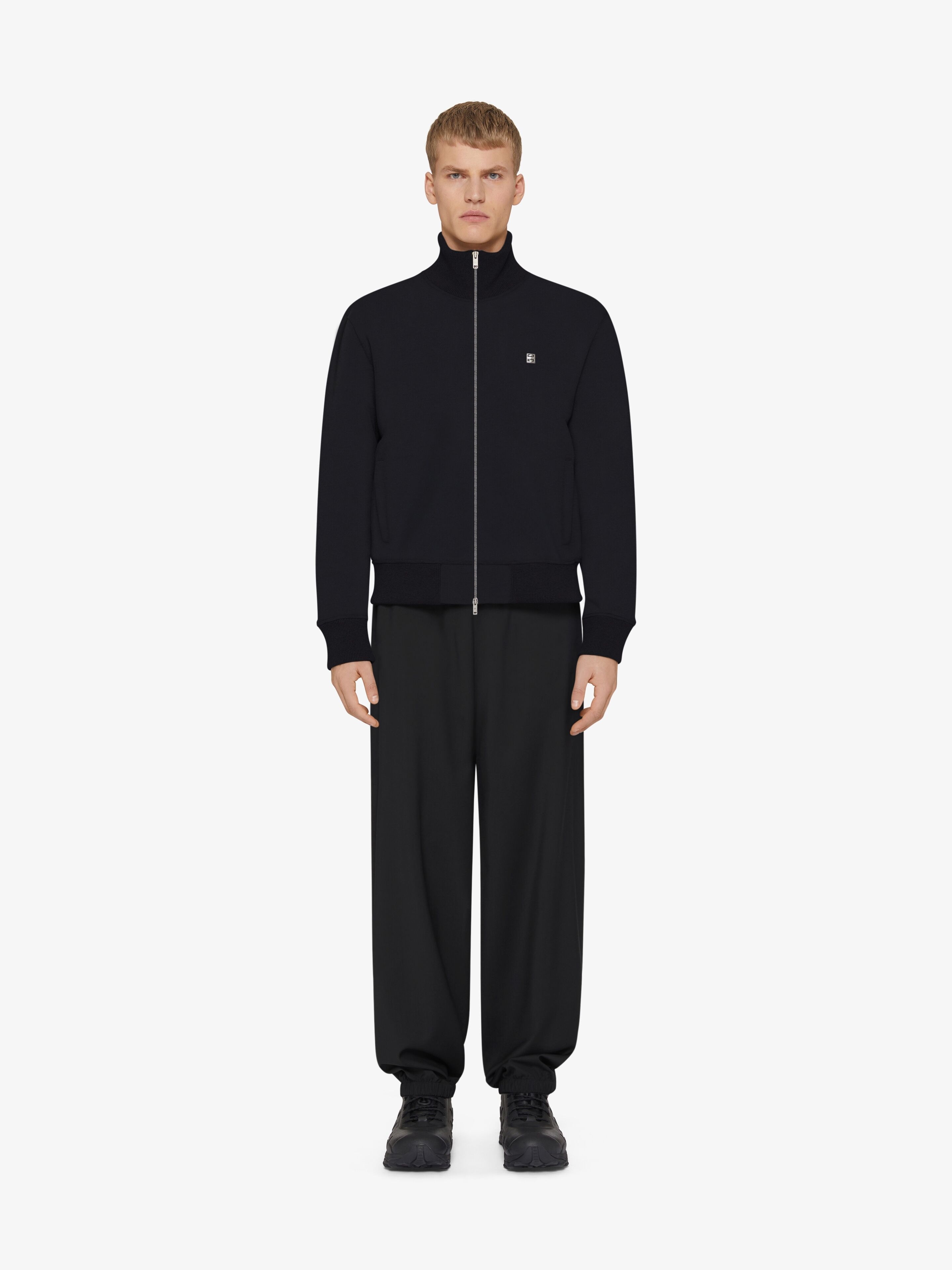 TRACKSUIT JACKET IN FLEECE WITH 4G DETAIL - 2