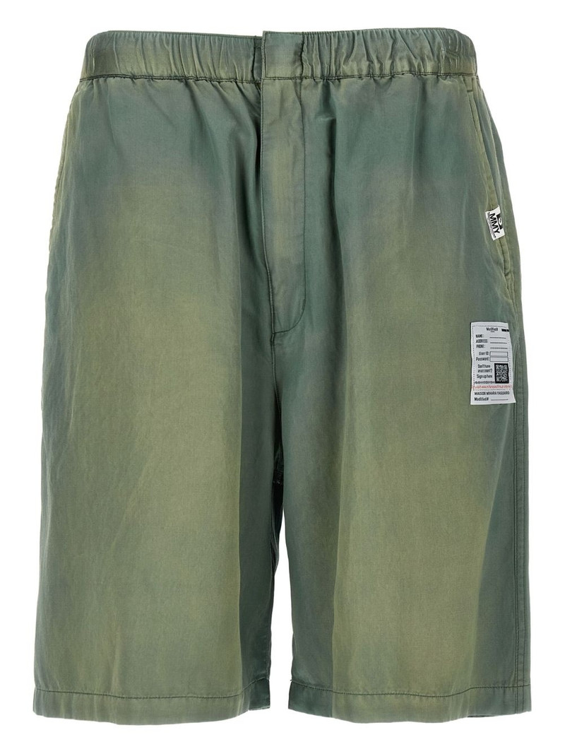 Aged Satin bermuda shorts 1