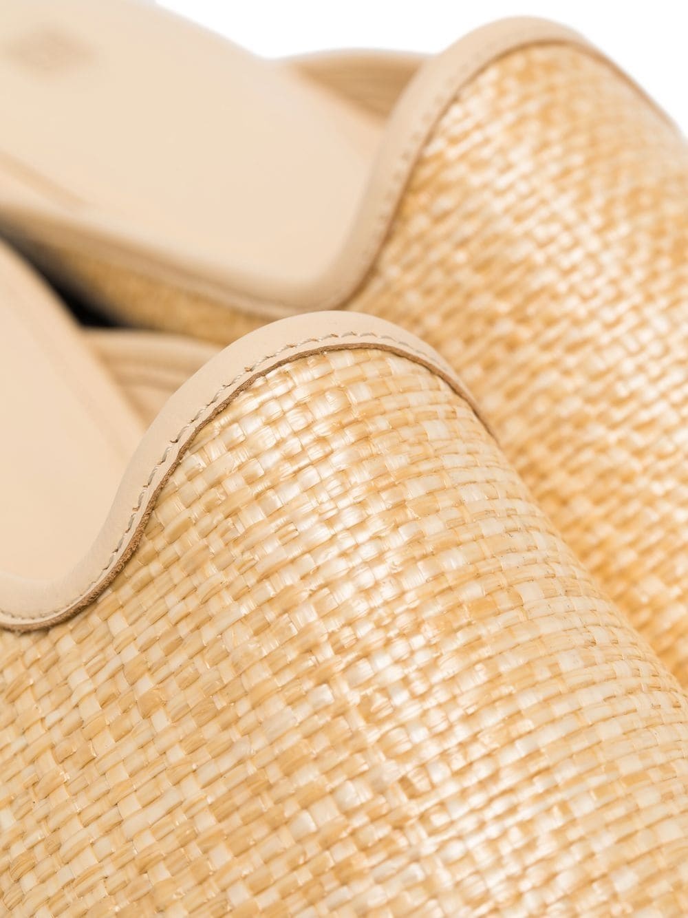 interwoven raffia mules - 2