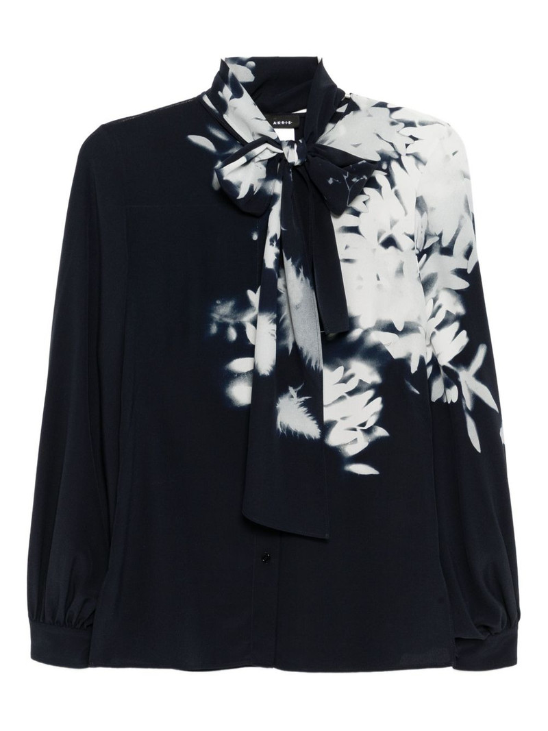 wildflower-print silk shirt 1