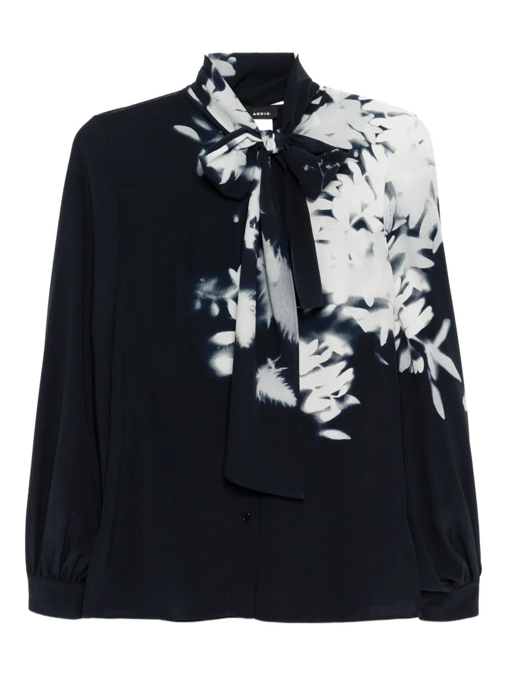 wildflower-print silk shirt - 1
