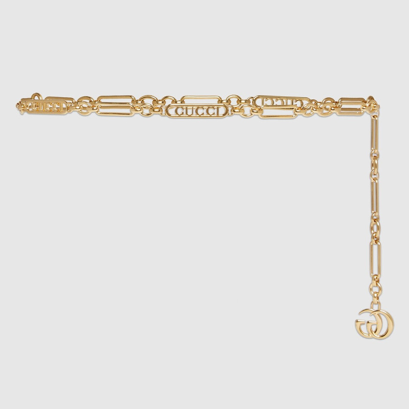 Chain belt with Gucci logo motif 4