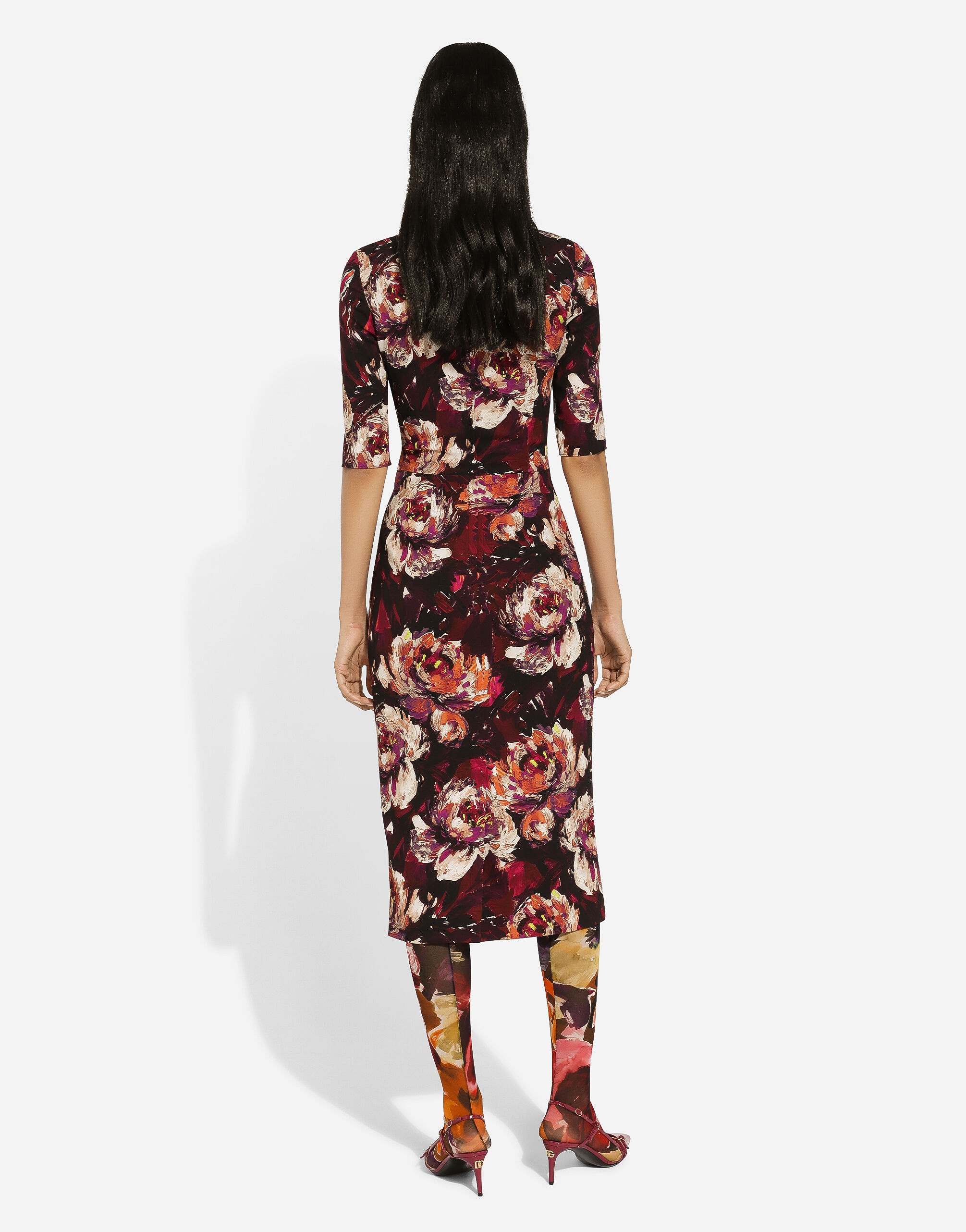 Cady sheath dress with peony print - 3