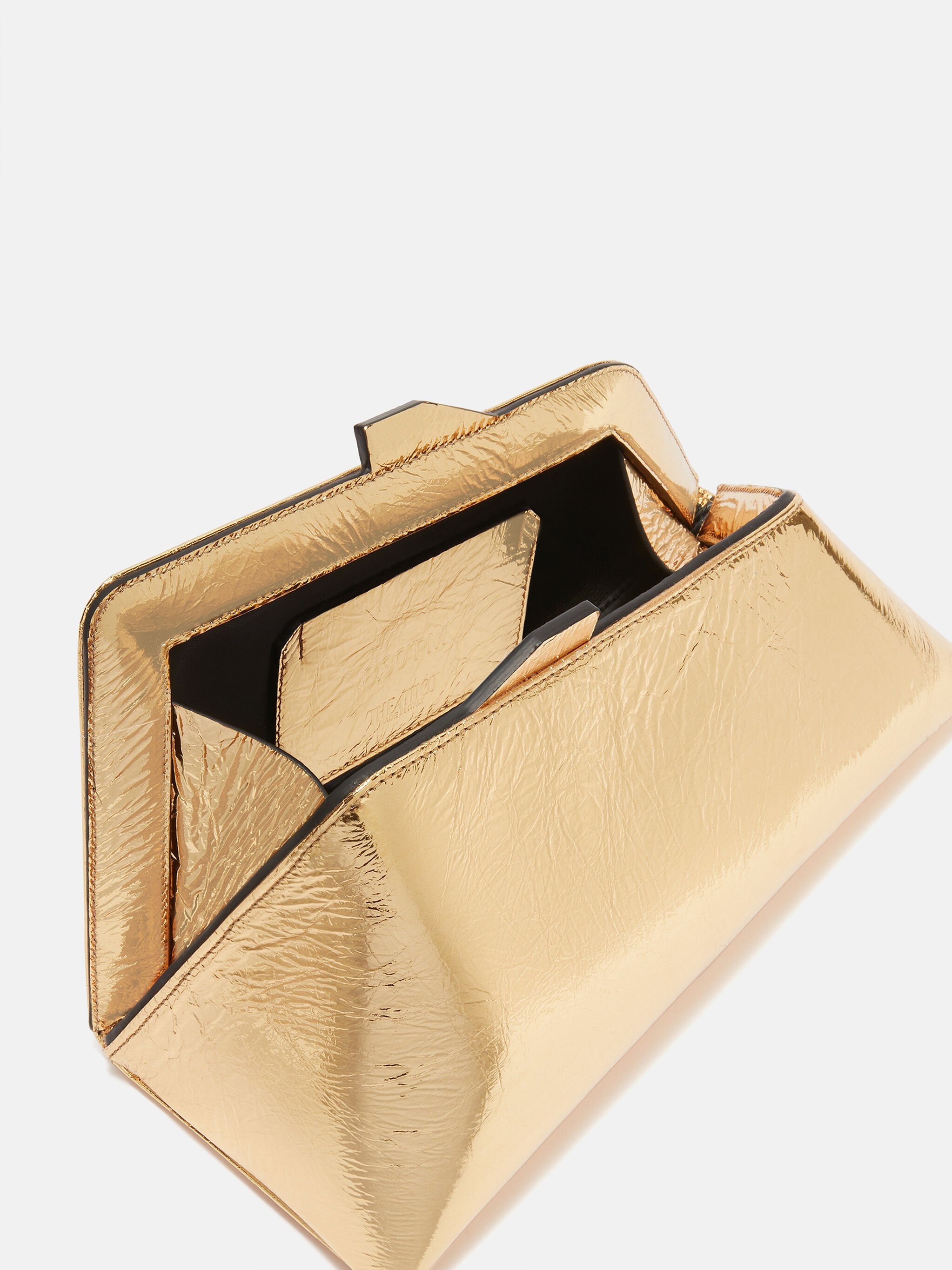 ''8.30PM'' GOLD OVERSIZED CLUTCH - 5