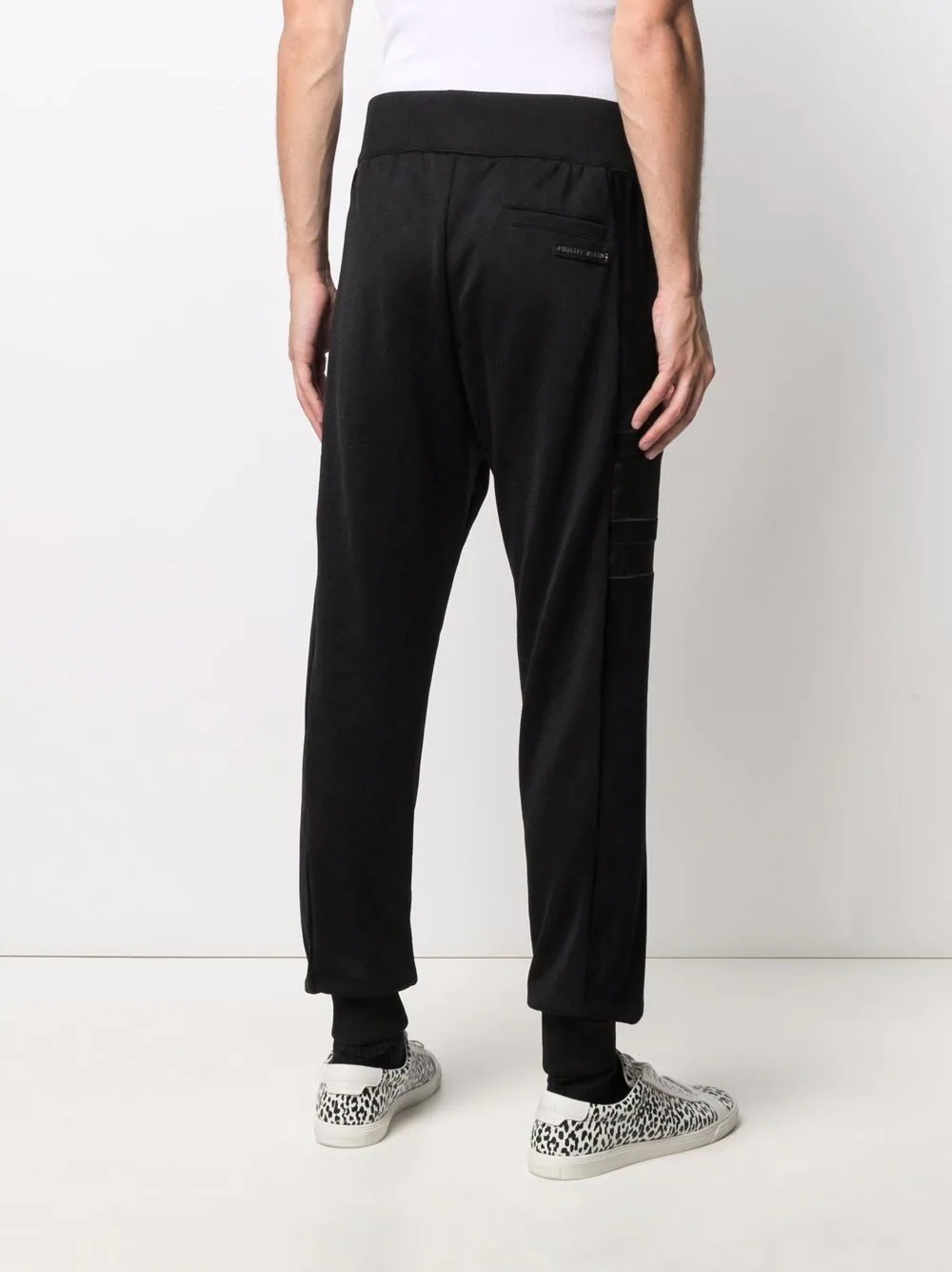 jacquard monogram track pants - 4