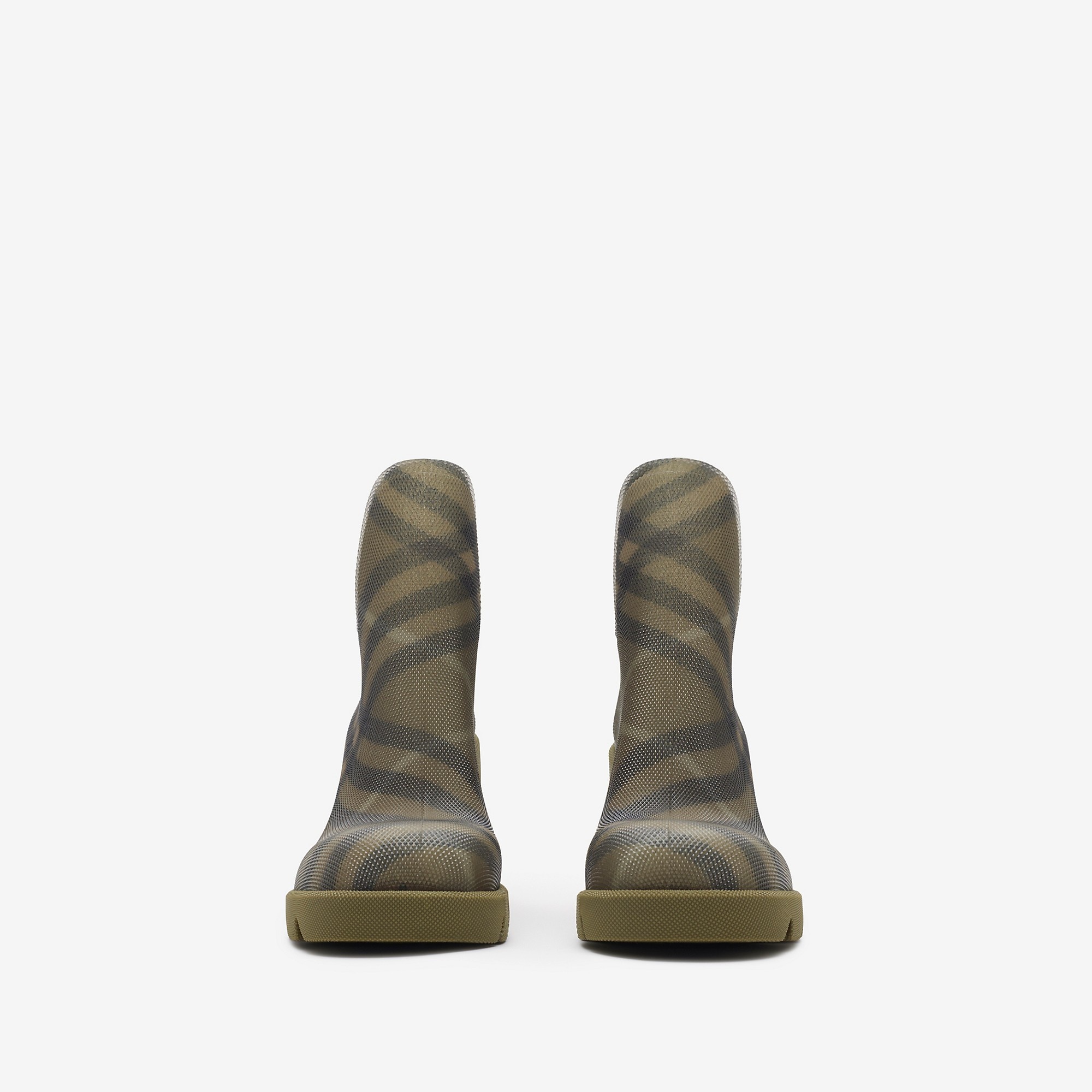 Check Rubber Marsh Heel Boots - 3