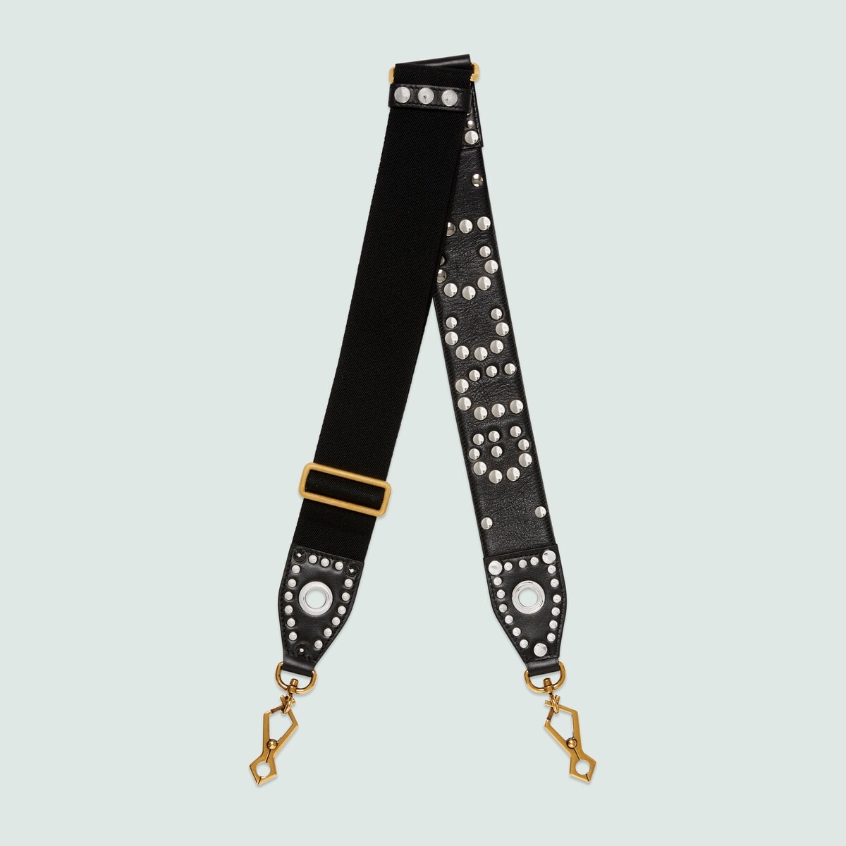 Wide studded 'Gucci' shoulder strap - 2