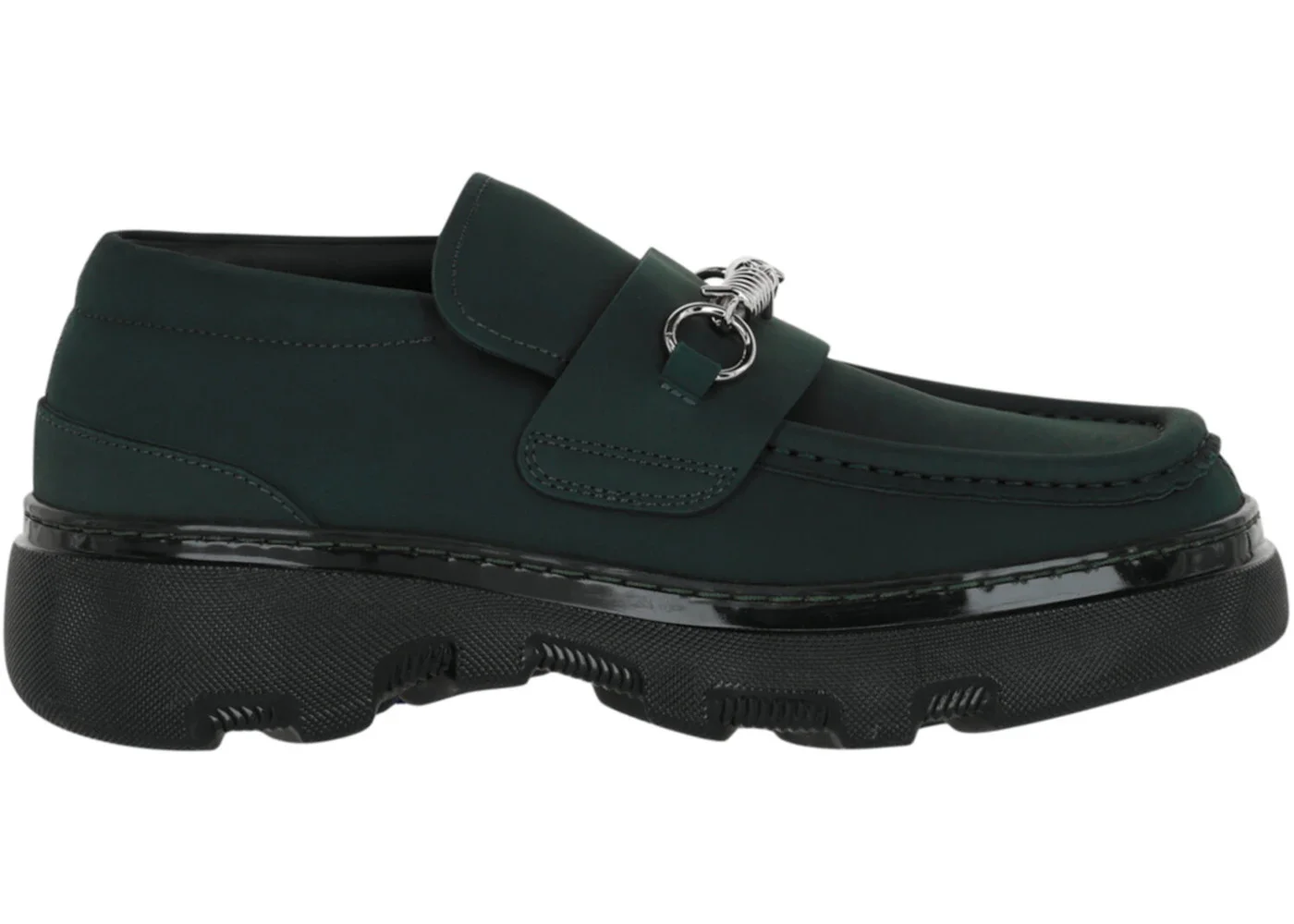 Burberry Creeper Clamp Loafers Green - 1