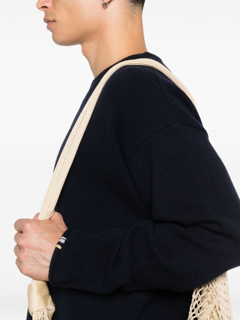 round-neck cropped sweater - 5