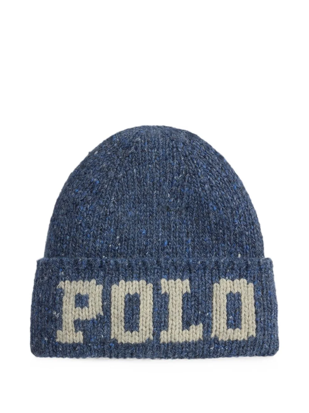logo-intarsia beanie hat - 1