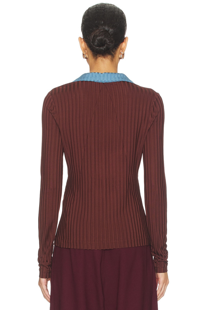 rag & bone Natalia Colorblock Long Sleeve Polo outlook