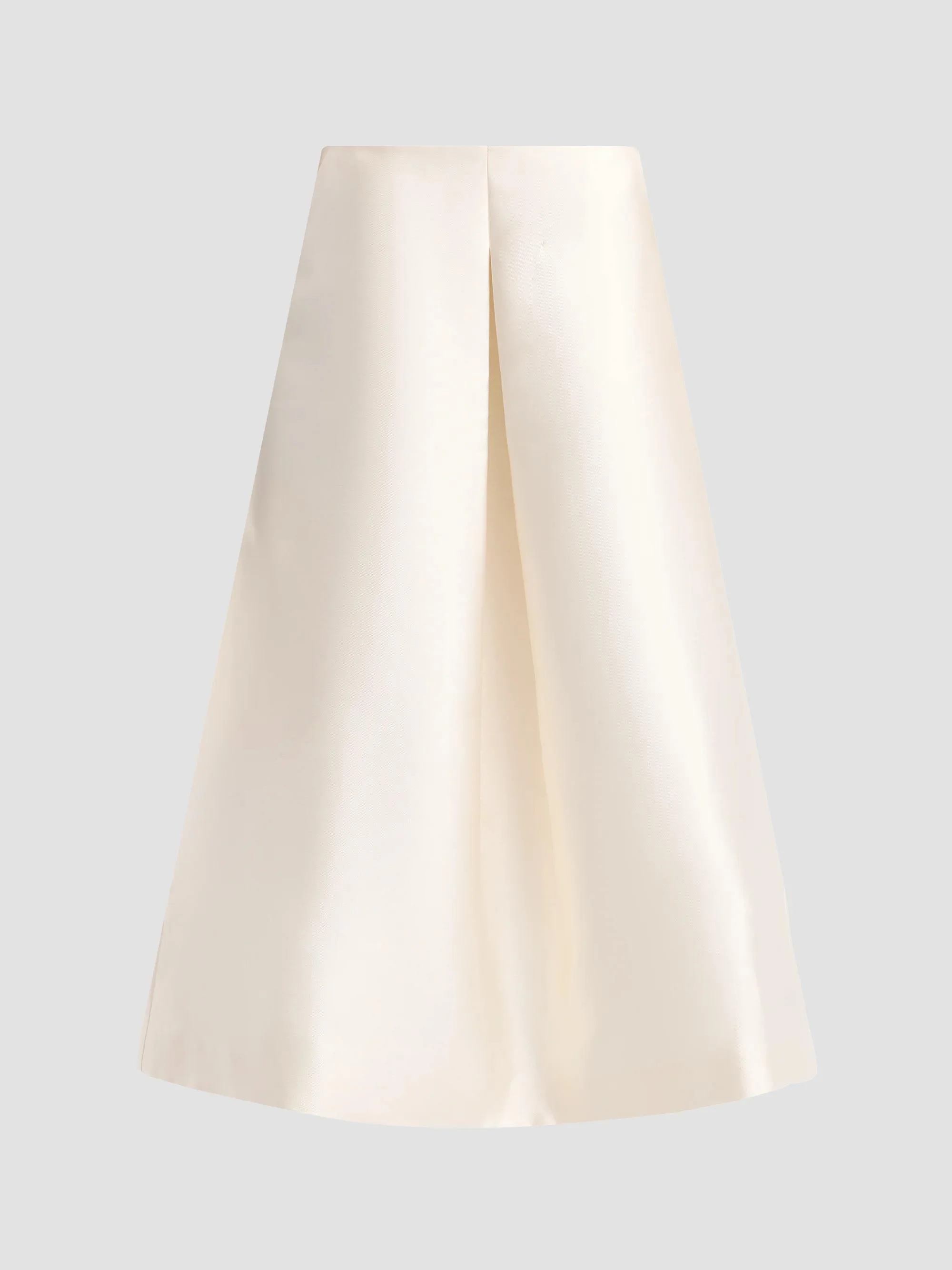 Women's Vexa Pleat-Front Twill Midi Skirt - Frost - 1