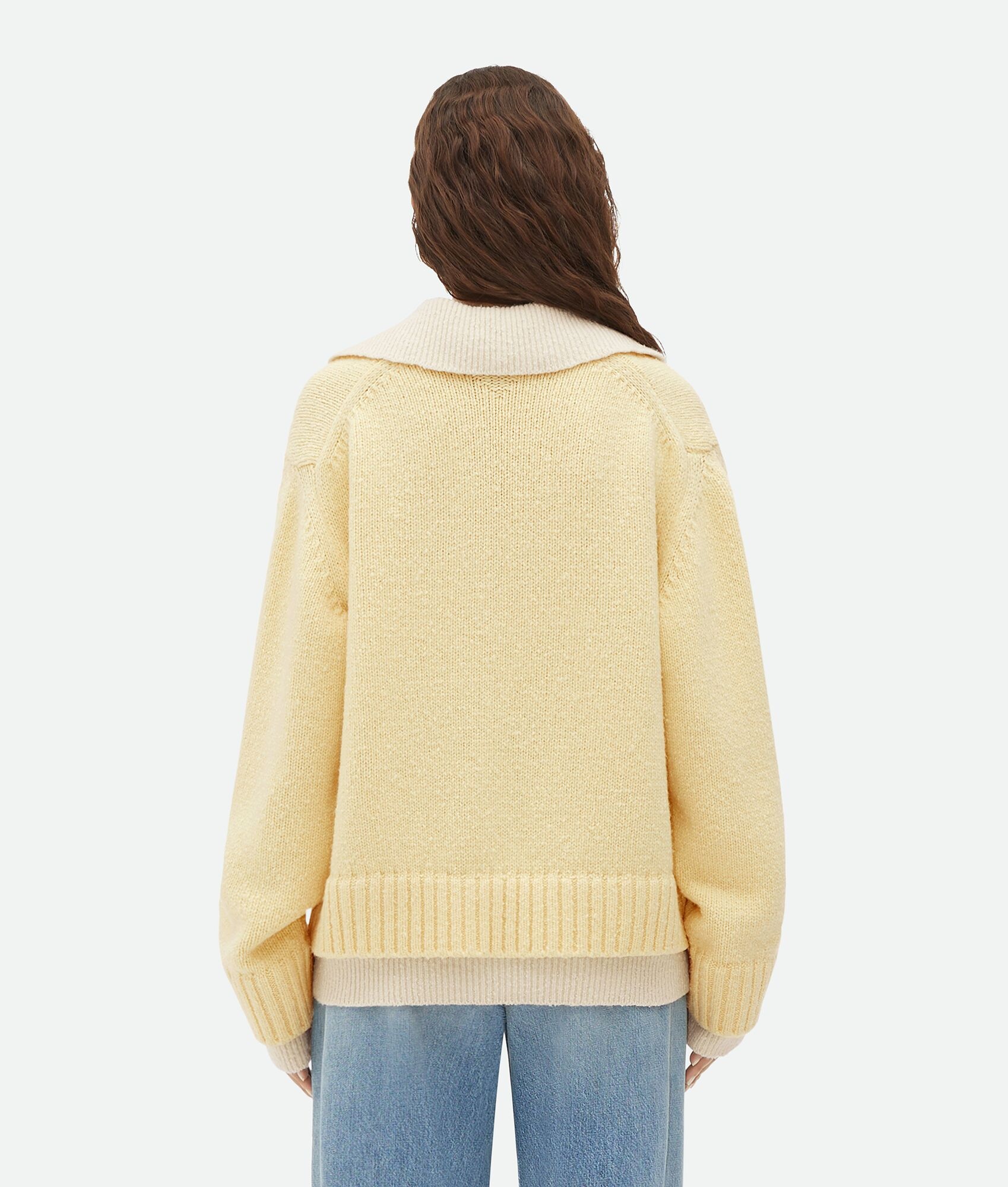 Double Layer Effect Wool Sweater - 3