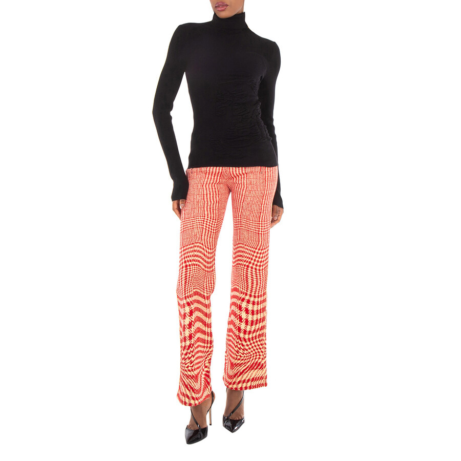 Burberry Houndstooth Wool-Blend Trousers - 3