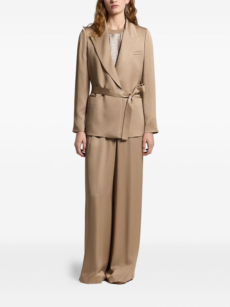 PESERICO satin belted blazer outlook